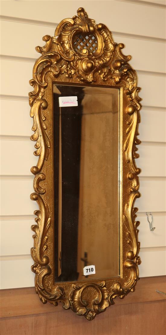 A gilt framed wall mirror, H.82cm